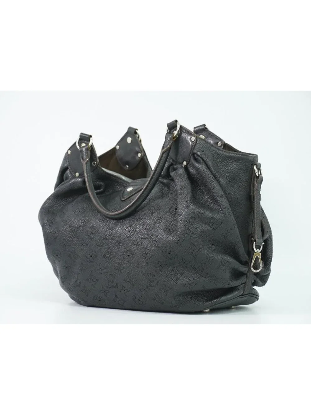 Louis Vuitton LV Mahina Neo L Leather Shoulder Bag Noir Black